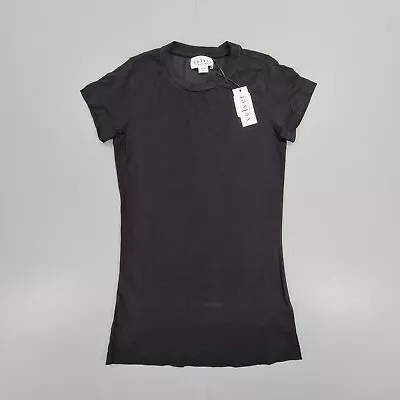 Velvet By Graham Spencer Womens T Shirt Black XS Short Sleeves Cotton Top • £24.99