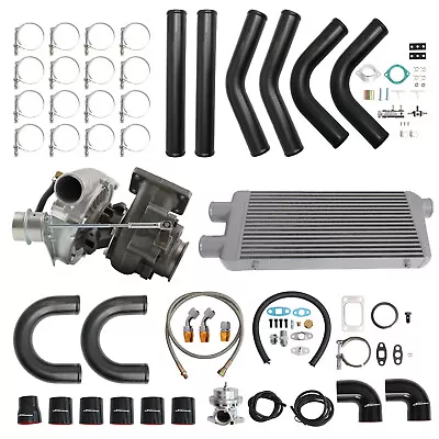 5PC T3 T04E 420 HP Turbo Kit Oil Feed Return Line Intercooler Pipes For 3.0-5.0L • $488.99