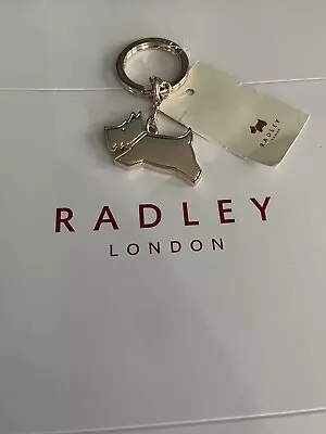 £14.99 • Buy Radley London Engraved Show Dog Rosegold Enamel Keyring - BNWT RRP £20