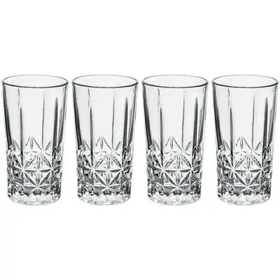 Set Of 4 Whisky Glasses Scotch Vodka Cocktail Drinking Glassware Tumbler 260ML • £6.49