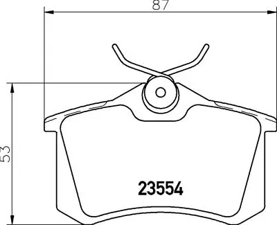 Mintex Car Brake Pad Rear Caliper Screws Dimensions 53mm X 87mm For Audi MDB1377 • £24.75