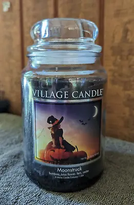 Village Candle MOONSTRUCK Halloween Large 21.25 Oz Jar Candle (witches' Brew) • $22