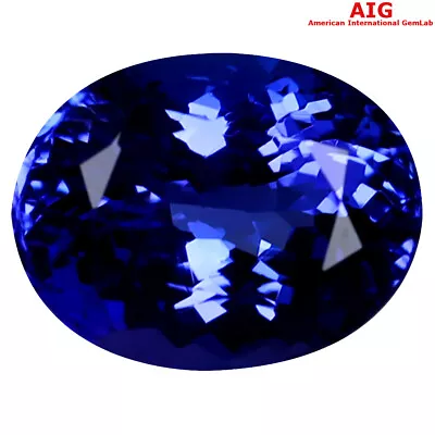 2.84 Ct AIG CERTIFIED AAAA GRADE VERY GOOD OVAL (10 X 8 MM) D'BLOCK TANZANITE • $720.99