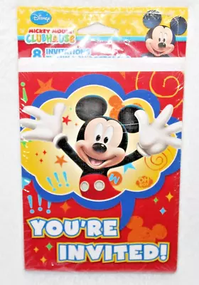 DesignWare Disney Mickey Mouse Clubhouse Invitations W/ Envelopes  8 Ct • $2.79