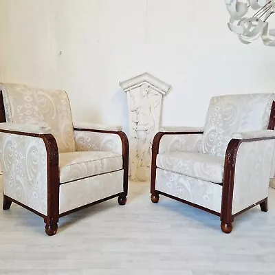 Pair Of Art Deco Armchairs 1930s • £1250