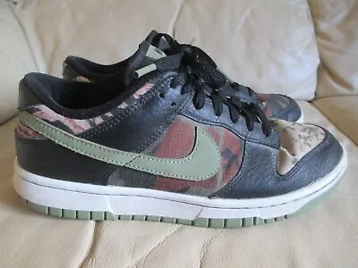 NIKE DUNK LOW Crazy Camo Men's Camouflage Trainers Sneakers - EU 40 - UK 6 • £45