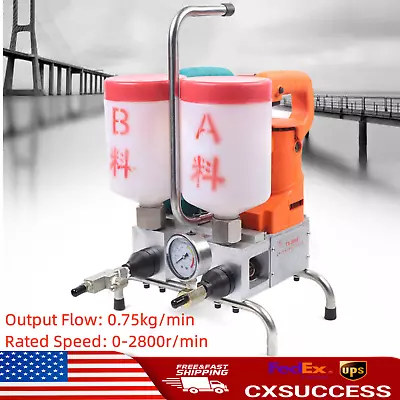 Electric Epoxy Injection Piston Pump Polyurethane Foam Grouting Pouring Machine • $412