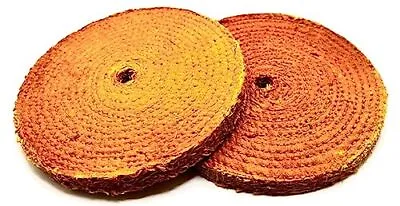 Pro-Graad 8 Inch Yellow Dip Treated Rigid Full Sisal Buffing Wheel 5/8 Inch Arb • $22.15