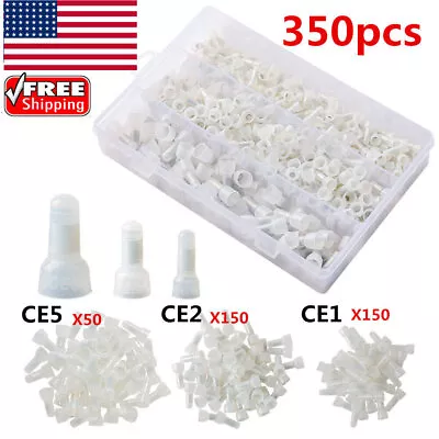 350PCS Nylon Closed End Crimp Cap Copper Core Wire Connectors 22-10AWG Terminal • $11.39