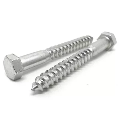 3/8  Stainless Steel Hex Lag Screws (Choose Length & Qty) • $333.39