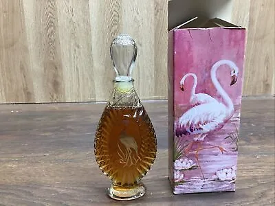 Vintage Avon Golden Flamingo Bird Of Paradise Foaming Bath Oil Bottle • $8