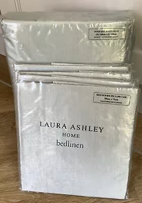 Laura Ashley Alana Velvet Duck Egg SUPER KING Size Duvet Cover + 4 Pillowcases • £140