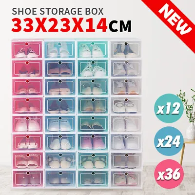 $38.95 • Buy Shoe Box Oragniser Rack Display Cases Large Storage Cabinet Plastic Boxes Drawer