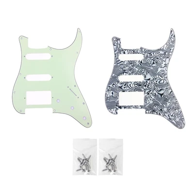 £16.79 • Buy 2 Pcs HSS Guitar Pickguard Scratch Plate & Screws For Fender Strat Replacement
