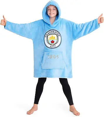 Manchester City F.C. Hoodie Oversized Hoodie Blanket Football Gifts For Boys B • £40.65