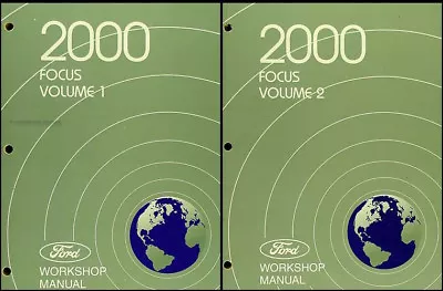 $69 • Buy 2000 Ford Focus Factory Repair Shop Manual 2 Volume Set Service Workshop Books