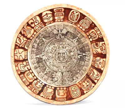 Mayan Maya Aztec Sun Stone Calendar Mexican Wall Hang Art Decoration Vintage 10  • $25