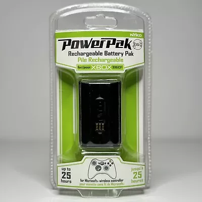 ⚡️NEW NYKO Xbox 360 Black Rechargeable Battery Pack Power PAK  ⚠️ SEALED 👈 • $39.99