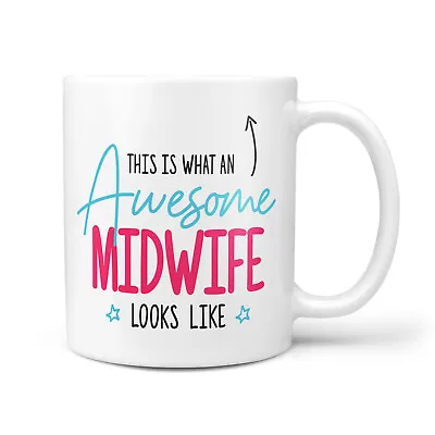 Awesome Midwife Gift Mug - Thank You Presents For Midwives Hospital Staff Mugs • £9.95