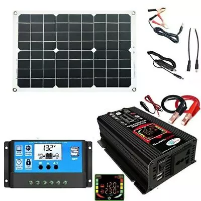 220V 6000W Solar Panel Kit Complete Solar Power Generator 60A Home Grid System • £103.87