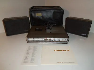 Vintage Ampex Micro 70 Portable Cassette Player Recorder W/Case Speakers Manual • $74.99