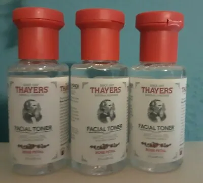 $7.99 • Buy THAYERS FACIAL TONER WITCH HAZEL ROSE PEDAL 3 Oz GREAT TRAVEL BOTTLES (3) NEW
