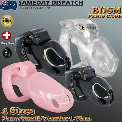 BDSM Penis Cage Male Chastity Device Kit Cock Lock Bondage Fetish Men Sex Toy • $25.95