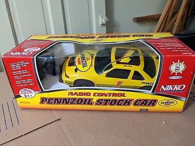 Vintage Nikko Pennzoil Stock Car R/C 1/16 Boxed Complete VG Cond No Manual • $35.99