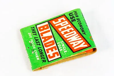 Speedway Double Single Edge Blades 1930s Federal Match Co Matchbook Advertising • $10.17
