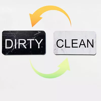 Dishwasher Magnet Double Sided Clean Dirty Word Magnet Waterproof Anti☜ • $10.73