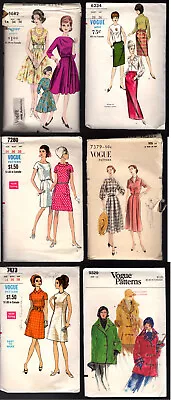 Vintage Patterns: 6 VOGUE Dresses Set #56 • $12.50