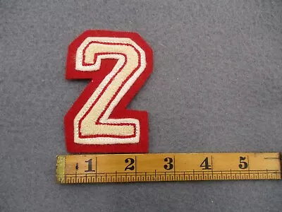 $7 • Buy Vintage Number 2 Patch Felt Chenille Letterman Varsity