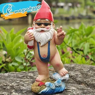 Garden Gnomes Nude Statuary Naughty Statue Gift Nudist Decor Resin Funny Outdoor • $17.22