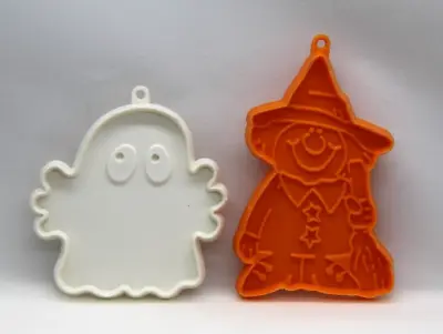 Vintage Hallmark Cookie Cutters Halloween Ghost Happy Witch With Broom Lot Of 2 • $5.95