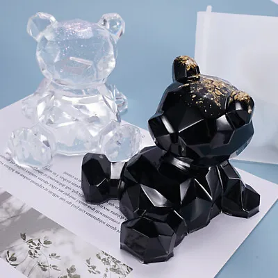 £7.79 • Buy DIY Resin Crystal Epoxy Mold Cartoon 3D Bear Phone Holder Casting Silicone Mould