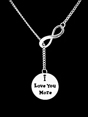 Necklace I Love You More Lariat Wife Girlfriend Mom Mother's Day Gift Jewelry • $19.99