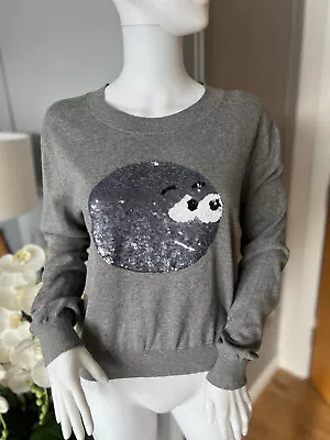 Markus Lupfer SequinDesign Grey Cotton Sweatshirt /Jumper Size XS • $112.40