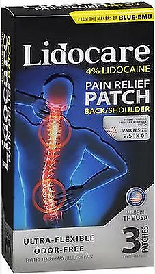$17.45 • Buy LIDOCARE Pain Patches ( BACK / SHOULDER ) 3 Patches ***