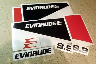 Evinrude Vintage Outboard Motor 9.9 Decal Kit FREE SHIP + FREE Fish Decal! • $16
