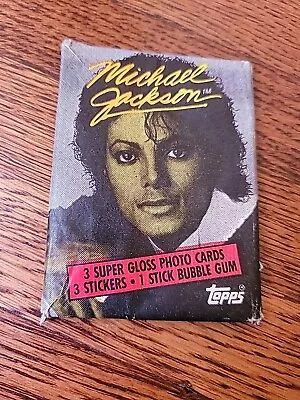 1 Pack Vintage 1984 Michael Jackson Topps Bubble Gum Trading Cards New Sealed  • $3.98