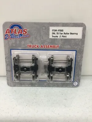 Atlas 1 Pair O Scale 2 Rail Roller Bearing 70 Ton Trucks #7065 Factory New • $31.50