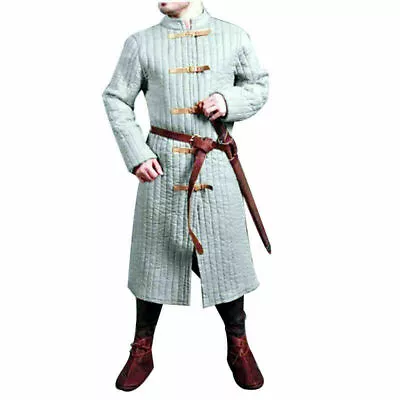 Medieval Viking Jacket Armor Thick Padded Full Length Gambeson Coat Viking Larp • $98.69