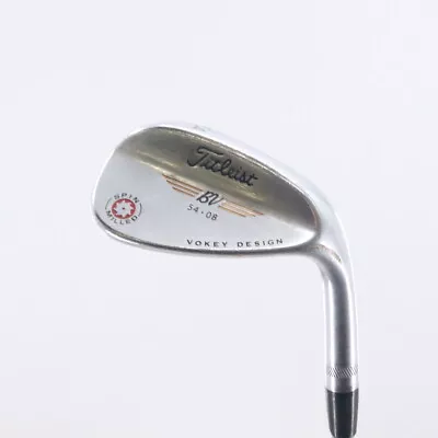 Titleist Vokey Spin Milled Tour Chrome Wedge 54 Deg 54.08 Steel Stiff C-123185 • $75