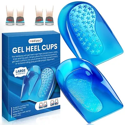 £9.79 • Buy Gel Heel Inserts Insoles Support Pads Plantar Fasciitis Shoe Foot Pain Relief UK
