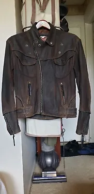 $375 • Buy Harley Davidson Vintage Motorcycle Leather Jacket 
