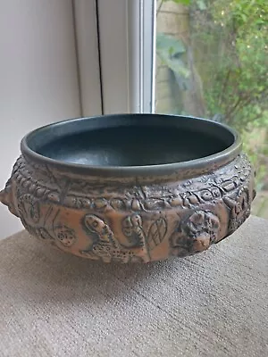 Jasba Aztec Ceramic Bowl Dish West German Pottery 21cm D Vintage Fat Lava • £49.95