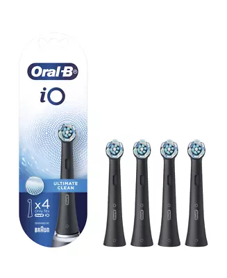 $74.95 • Buy New Oral-B Io Ultimate Clean Replacement Brush Heads 4 Pack - Black