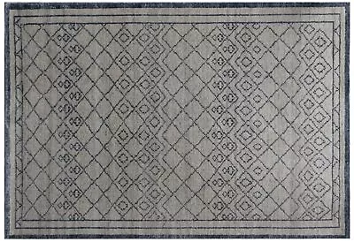 New Transitional Modern Viscose (64 X 93 In) Handmade Rug 5x8 Gray Rug PIX-29127 • $422