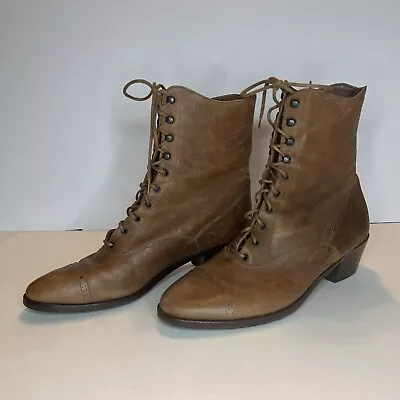 Vintage Banana Republic Leather Lace Up Granny Boots • $99.99