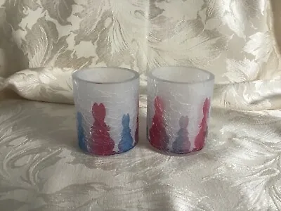 Yankee Candle Easter Cotton Tail Crackle Votive Holders X2  • £19.95